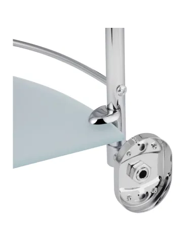 Полиця для ванної кімнати Kroner KRM Elbe - ACG2907-3, кутова, метал, скло