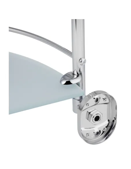 Полиця для ванної кімнати Kroner KRM Elbe - ACG2907-3, кутова, метал, скло