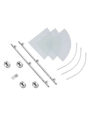 Полиця для ванної кімнати Kroner KRM Elbe - ACG2907-3, кутова, метал, скло