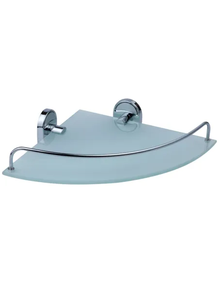 Полка для ванной Kroner KRM Elbe - ACG2921-1, угловая, металл, стекло