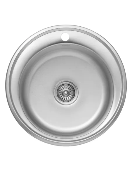 Мийка для кухні кругла Kroner KRP Dekor - 510 з нержавіючої сталі