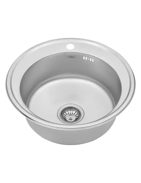 Мойка для кухни круглая Kroner KRP Dekor - 510 из нержавеющей стали