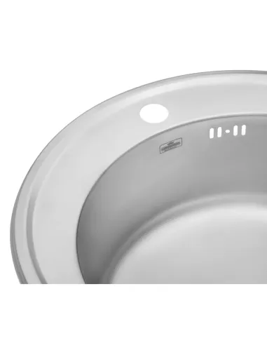 Мойка для кухни круглая Kroner KRP Dekor - 510 из нержавеющей стали