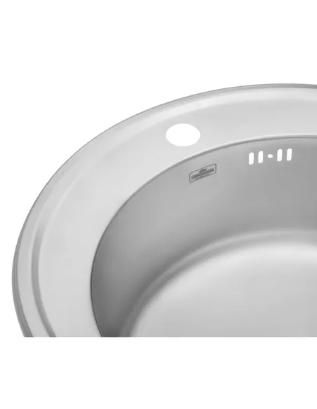 Мийка для кухні кругла Kroner KRP Dekor - 510 з нержавіючої сталі