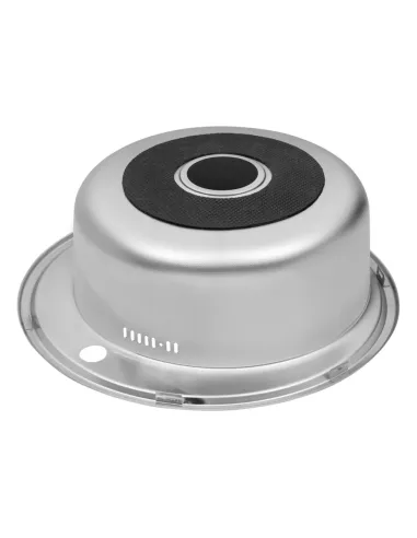 Мийка для кухні кругла Kroner KRP Dekor - 510 з нержавіючої сталі