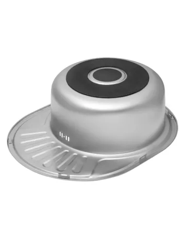 Мийка для кухні овальна Kroner KRP Dekor - 5745 з нержавіючої сталі 0.6 мм