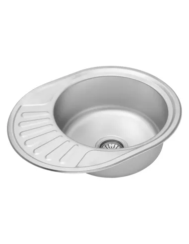 Мойка для кухни овальная Kroner KRP Dekor - 5745 из нержавеющей стали 0.8 мм