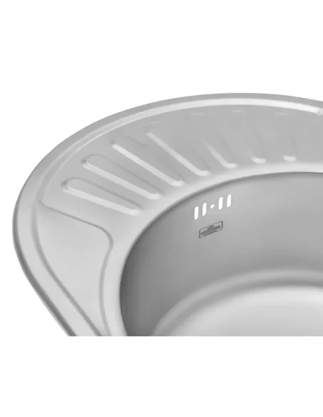 Мийка для кухні овальна Kroner KRP Dekor - 5745 з нержавіючої сталі 0.8 мм