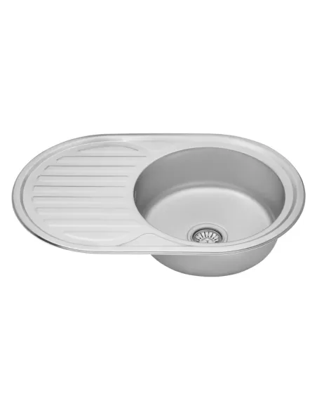 Мойка для кухни овальная Kroner KRP Dekor - 7750 из нержавеющей стали 0.6 мм
