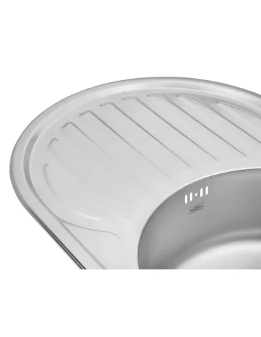 Мойка для кухни овальная Kroner KRP Dekor - 7750 из нержавеющей стали 0.6 мм