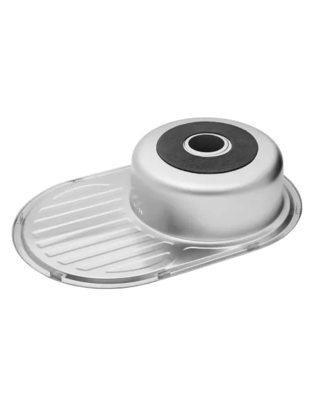 Мойка для кухни овальная Kroner KRP Dekor - 7750 из нержавеющей стали 0.8 мм