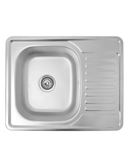 Мийка для кухні прямокутна Kroner KRP Dekor - 6350 з нержавіючої сталі