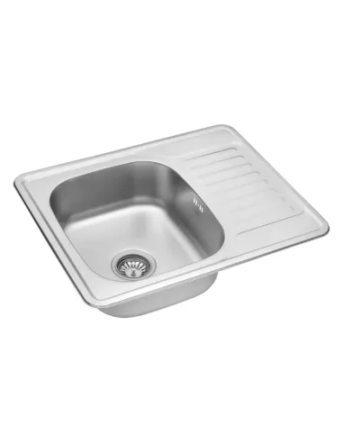 Мийка для кухні прямокутна Kroner KRP Dekor - 6350 з нержавіючої сталі