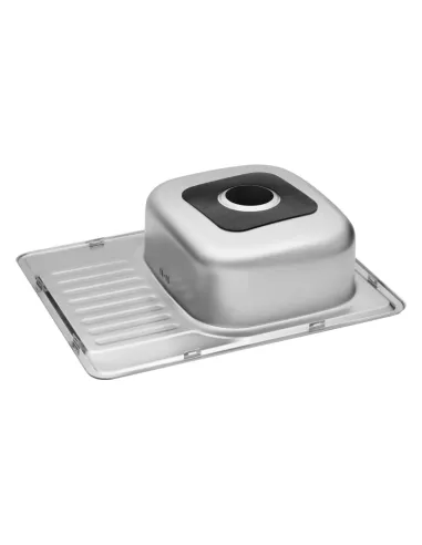 Мийка для кухні прямокутна Kroner KRP Dekor - 6350 з нержавіючої сталі