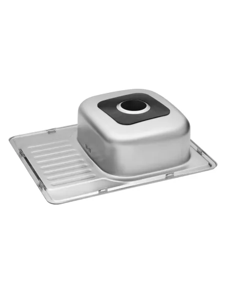 Мийка для кухні прямокутна Kroner KRP Dekor - 6350 з нержавіючої сталі