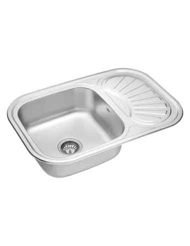 Мийка для кухні прямокутна Kroner KRP Dekor - 7549 з нержавіючої сталі