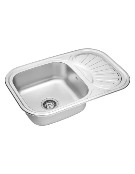 Мойка для кухни прямоугольная Kroner KRP Dekor - 7549 из нержавеющей стали
