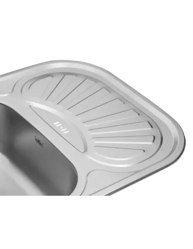 Мойка для кухни прямоугольная Kroner KRP Dekor - 7549 из нержавеющей стали