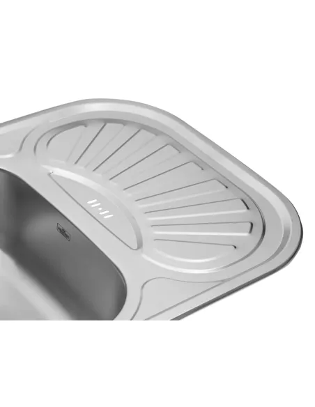 Мойка для кухни прямоугольная Kroner KRP Dekor - 7549 из нержавеющей стали