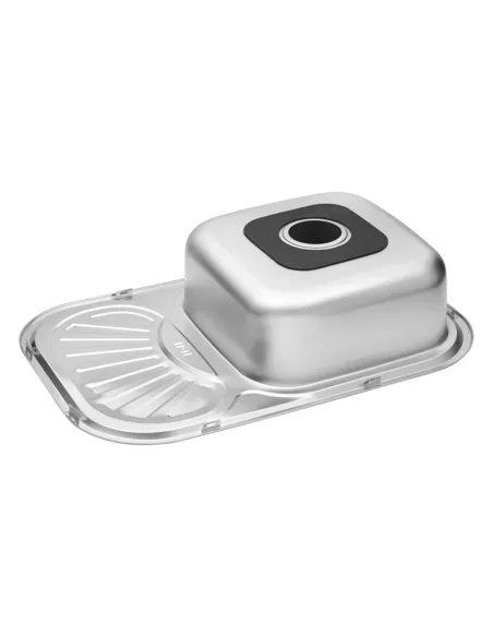 Мойка для кухни прямоугольная Kroner KRP Dekor - 7549 из нержавеющей стали