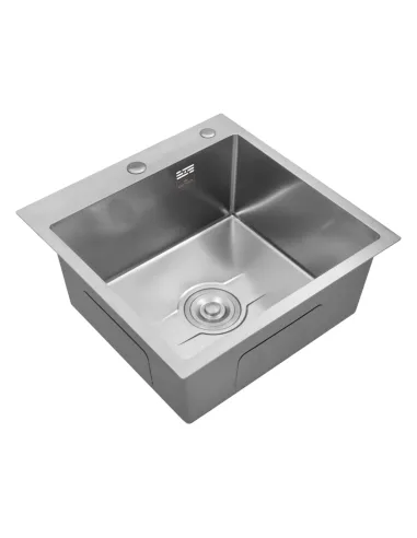 Мойка для кухни квадратная Kroner KRP Derby - 5050HM Brush из нержавеющей стали 2,5/0,5 мм