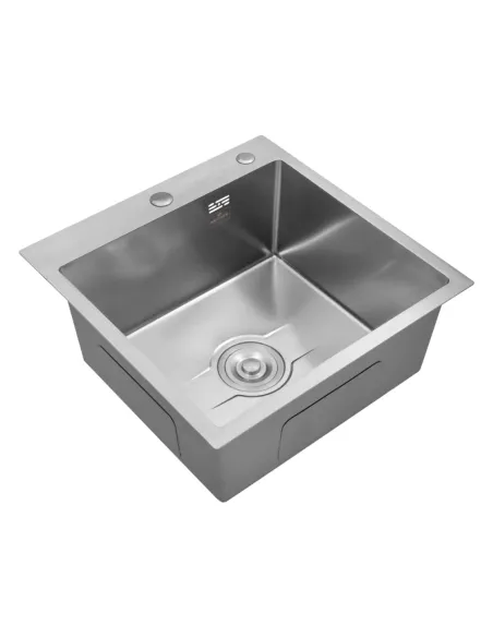 Мойка для кухни квадратная Kroner KRP Derby - 5050HM Brush из нержавеющей стали 2,5/0,5 мм