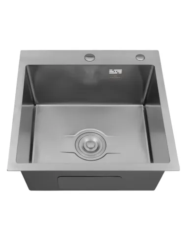 Мийка для кухні квадратна Kroner KRP Derby - 5050HM Brush з нержавіючої сталі 2,5/0,5 мм