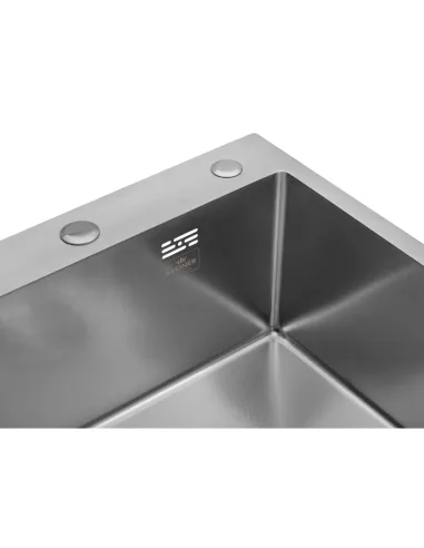 Мийка для кухні квадратна Kroner KRP Derby - 5050HM Brush з нержавіючої сталі 2,5/0,5 мм