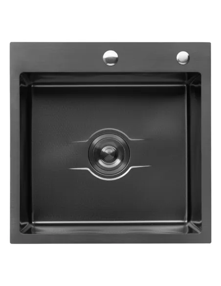 Мойка для кухни квадратная Kroner KRP Derby - 5050HM PVD из нержавеющей стали 2,5/0,5 мм