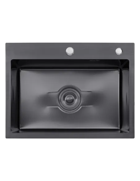 Мийка для кухні прямокутна Kroner KRP Derby - 5843HM PVD з нержавіючої сталі 2,5/0,5 мм