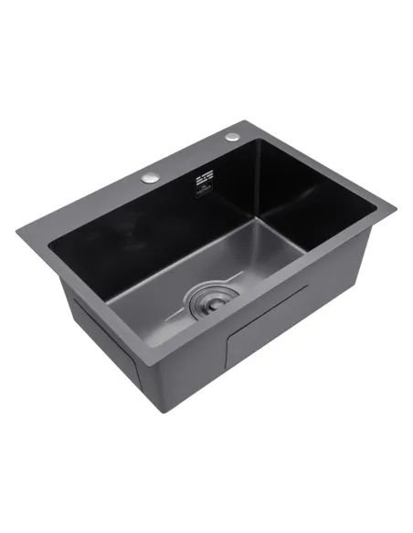 Мийка для кухні прямокутна Kroner KRP Derby - 5843HM PVD з нержавіючої сталі 2,5/0,5 мм