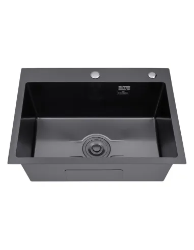 Мийка для кухні прямокутна Kroner KRP Derby - 5843HM PVD з нержавіючої сталі 2,5/0,5 мм