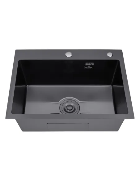 Мийка для кухні прямокутна Kroner KRP Derby - 5843HM PVD з нержавіючої сталі 2,5/0,5 мм