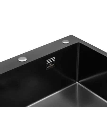 Мийка для кухні прямокутна Kroner KRP Derby - 5843HM PVD з нержавіючої сталі 2,5/0,5 мм