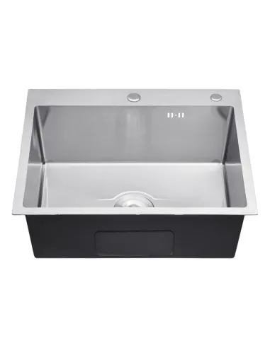 Мойка для кухни прямоугольная Kroner KRP Derby - 6050HM Brush из нержавеющей стали 2,5/0,5 мм