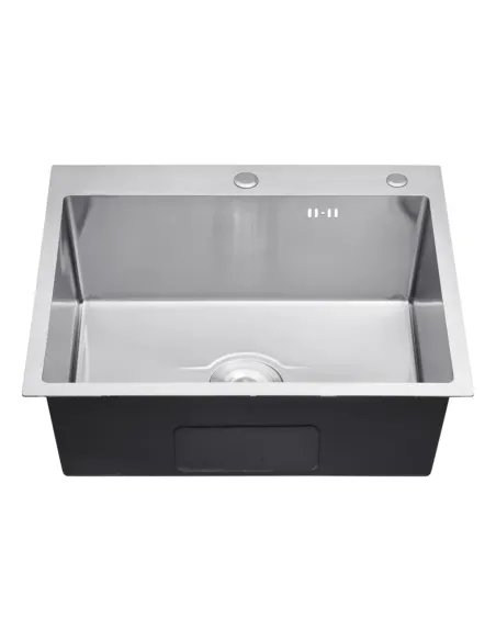 Мийка для кухні прямокутна Kroner KRP Derby - 6050HM Brush з нержавіючої сталі 2,5/0,5 мм