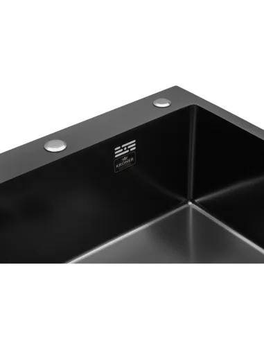 Мойка для кухни прямоугольная Kroner KRP Derby - 6050HM PVD из нержавеющей стали 2,5/0,5 мм