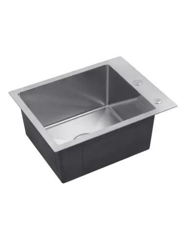 Мойка для кухни прямоугольная Kroner KRP Gebürstet - 4050HM из нержавеющей стали 3.0/1.0 мм