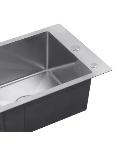 Мийка прямокутна для кухні Kroner KRP Gebürstet - 4050HM з нержавіючої сталі 3.0/1.0 мм