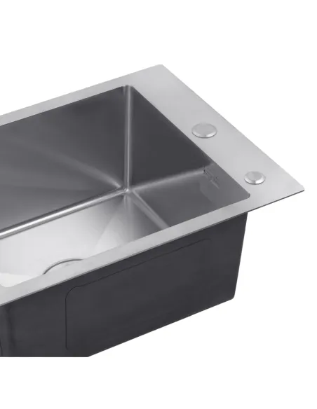 Мойка для кухни прямоугольная Kroner KRP Gebürstet - 4050HM из нержавеющей стали 3.0/1.0 мм