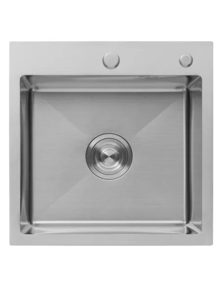 Мойка для кухни квадратная Kroner KRP Gebürstet - 4545HM из нержавеющей стали 3.0/1.0 мм