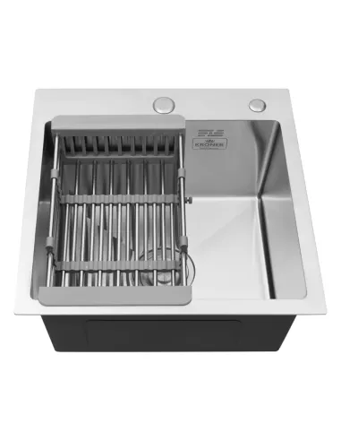 Мойка для кухни квадратная Kroner KRP Gebürstet - 4545HM из нержавеющей стали 3.0/1.0 мм