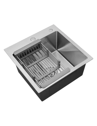 Мийка для кухні квадратна Kroner KRP Gebürstet - 5050HM із нержавіючої сталі 3.0/1.0 мм