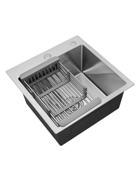 Мийка для кухні квадратна Kroner KRP Gebürstet - 5050HM із нержавіючої сталі 3.0/1.0 мм