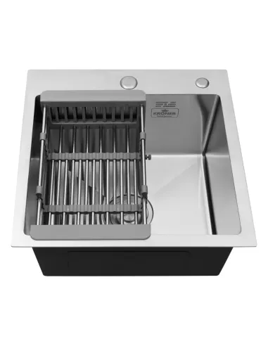 Мийка для кухні квадратна Kroner KRP Gebürstet - 5050HM із нержавіючої сталі 3.0/1.0 мм