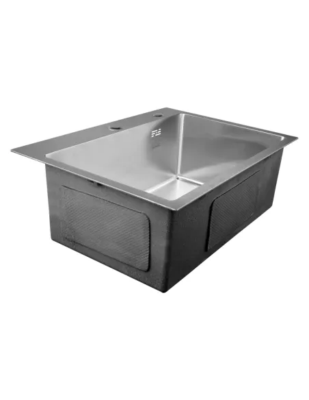 Мойка для кухни прямоугольная Kroner KRP Gebürstet - 5843HM из нержавеющей стали 3.0/1.0 мм