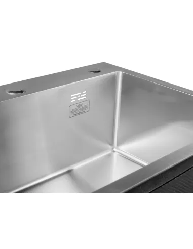 Мийка для кухні прямокутна Kroner KRP Gebürstet - 5843HM із нержавіючої сталі 3.0/1.0 мм
