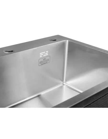 Мойка для кухни прямоугольная Kroner KRP Gebürstet - 5843HM из нержавеющей стали 3.0/1.0 мм