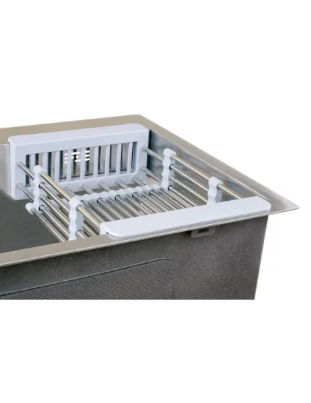 Мийка для кухні прямокутна Kroner KRP Gebürstet - 5843HM із нержавіючої сталі 3.0/1.0 мм