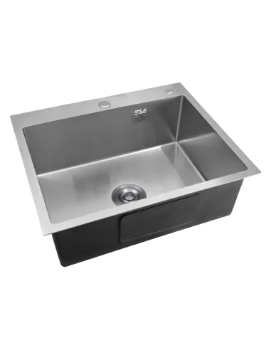 Мойка для кухни прямоугольная Kroner KRP Gebürstet - 6050HM из нержавеющей стали 3.0/1.0 мм